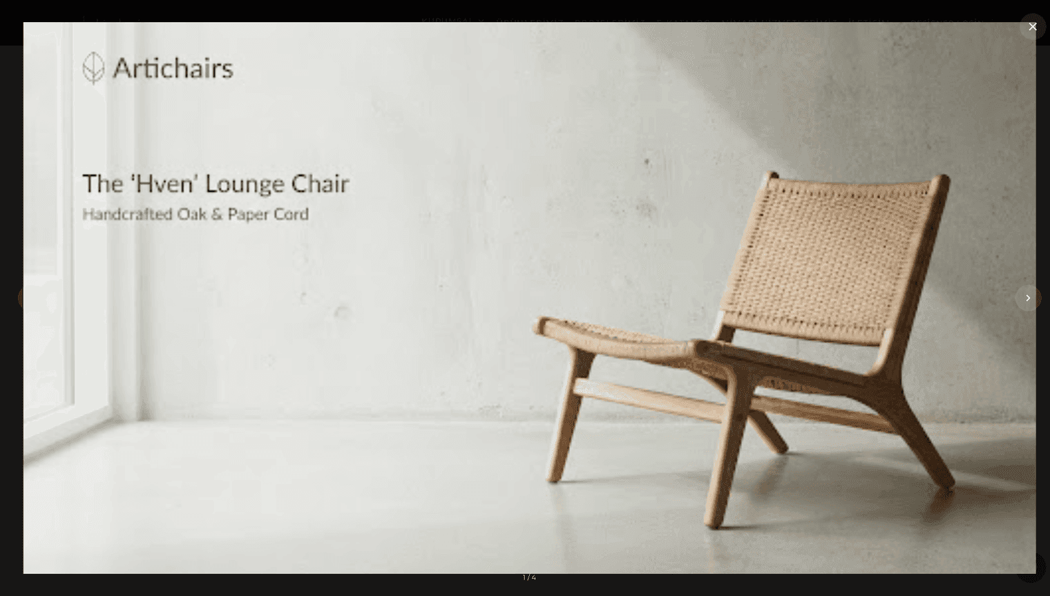 Ürün görselinin tam ekran görüntüleyicide açılmış hâli: 'Hven' Lounge Chair